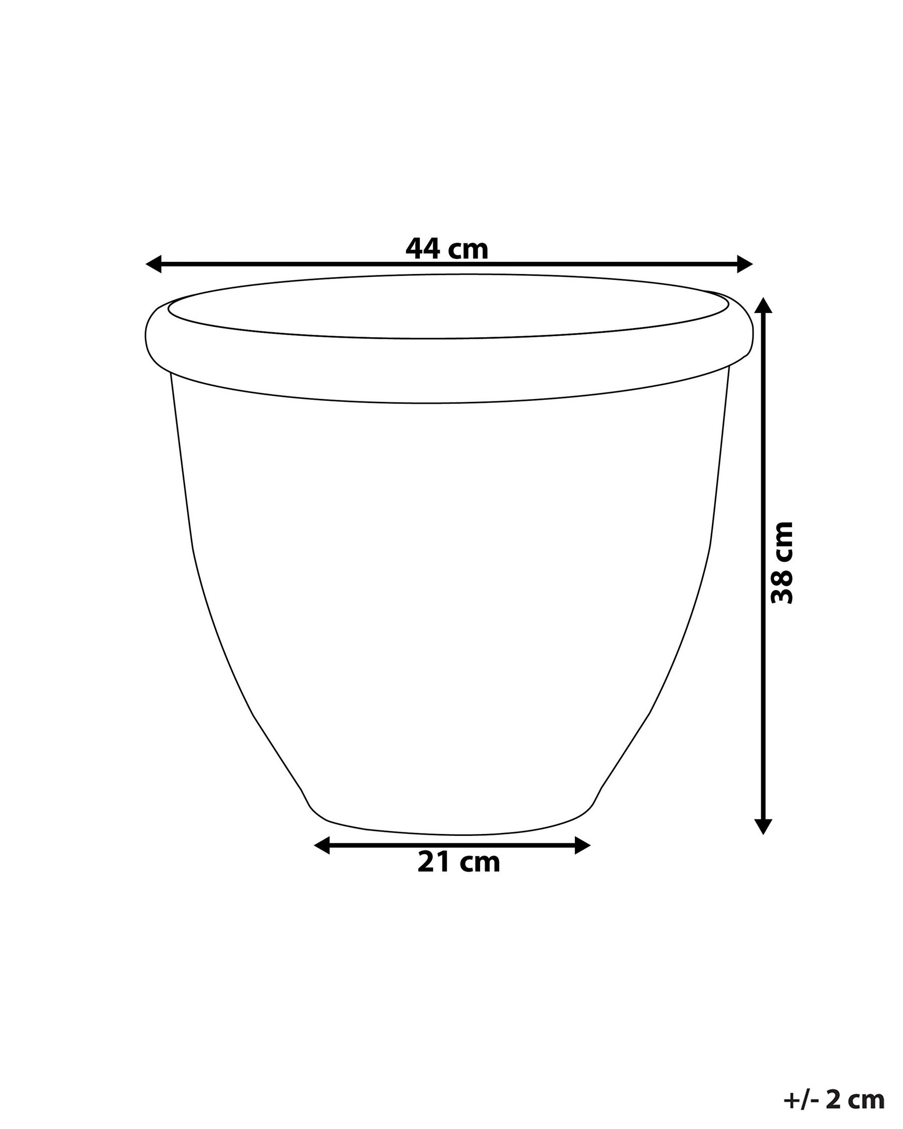 Plant Pot TESALIA 44 cm Brown_761006