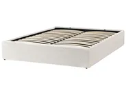 Säng med förvaring utan huvudgavel DINAN Bouclé Off-White 140 x 200 cm_903682