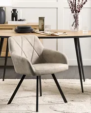 Set med 2 matstolar MONEE Beige_1040070