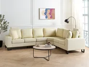Kulmasohva 6-istuttava STOCKHOLM Nahka Vaaleanbeige Vasen_900594