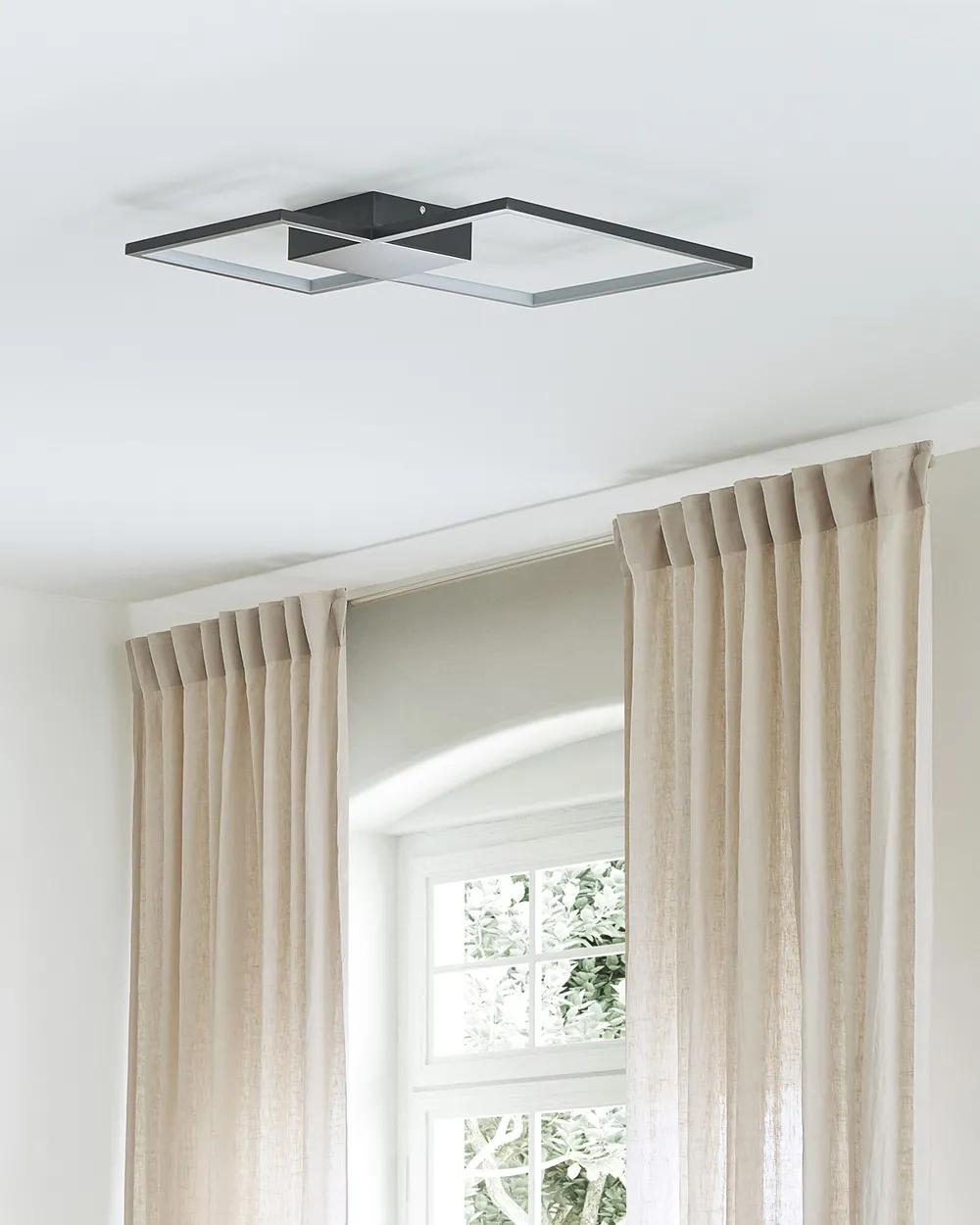 LED Ceiling Lamp OKSU Metal Black_815568