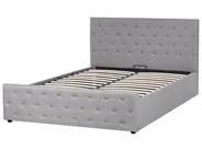 Ottoman Bed AMIENS Fabric Light Grey 160 x 200 cm (EU King Size)_976202