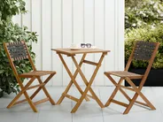 Bistro Set CONIOLO Acacia Wood Brown/ Black_987009