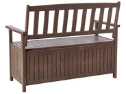 Garden Bench with Cushion SOVANA 120 cm with Storage Acacia Wood Red_882957