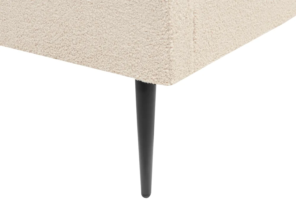 Bed Boucle FLAYAT 160 x 200 cm (EU King Size) Light Beige_882717