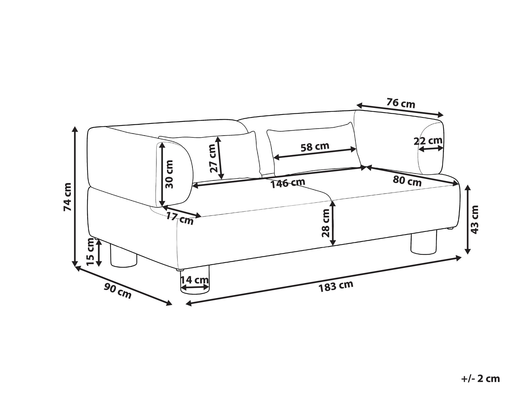 Sofa 2 Seater MOVIK Light Green_1046868