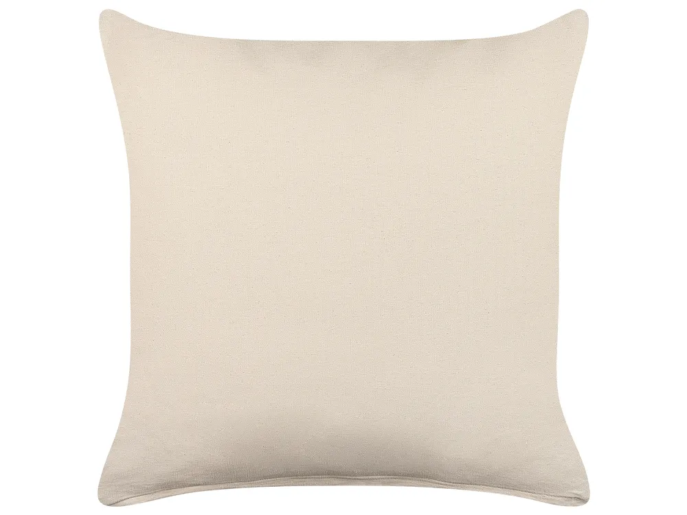 Set of 2 Decorative Cushions HOWEA 45 x 45 cm Cotton Beige Geometric Pattern_840067