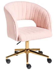 Skrivbordsstol KATONAH Bouclé Pastellrosa_1099363