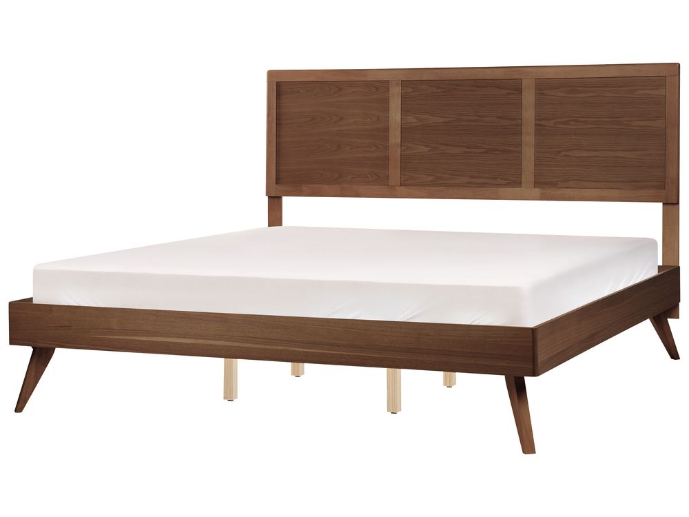 Säng med lamellram ISTRES 180 x 200 cm Mörk askfanér
