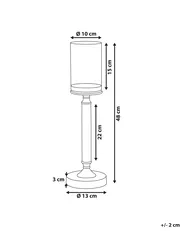 Candle Holder ABBEVILLE 48 cm Glass Silver_788838