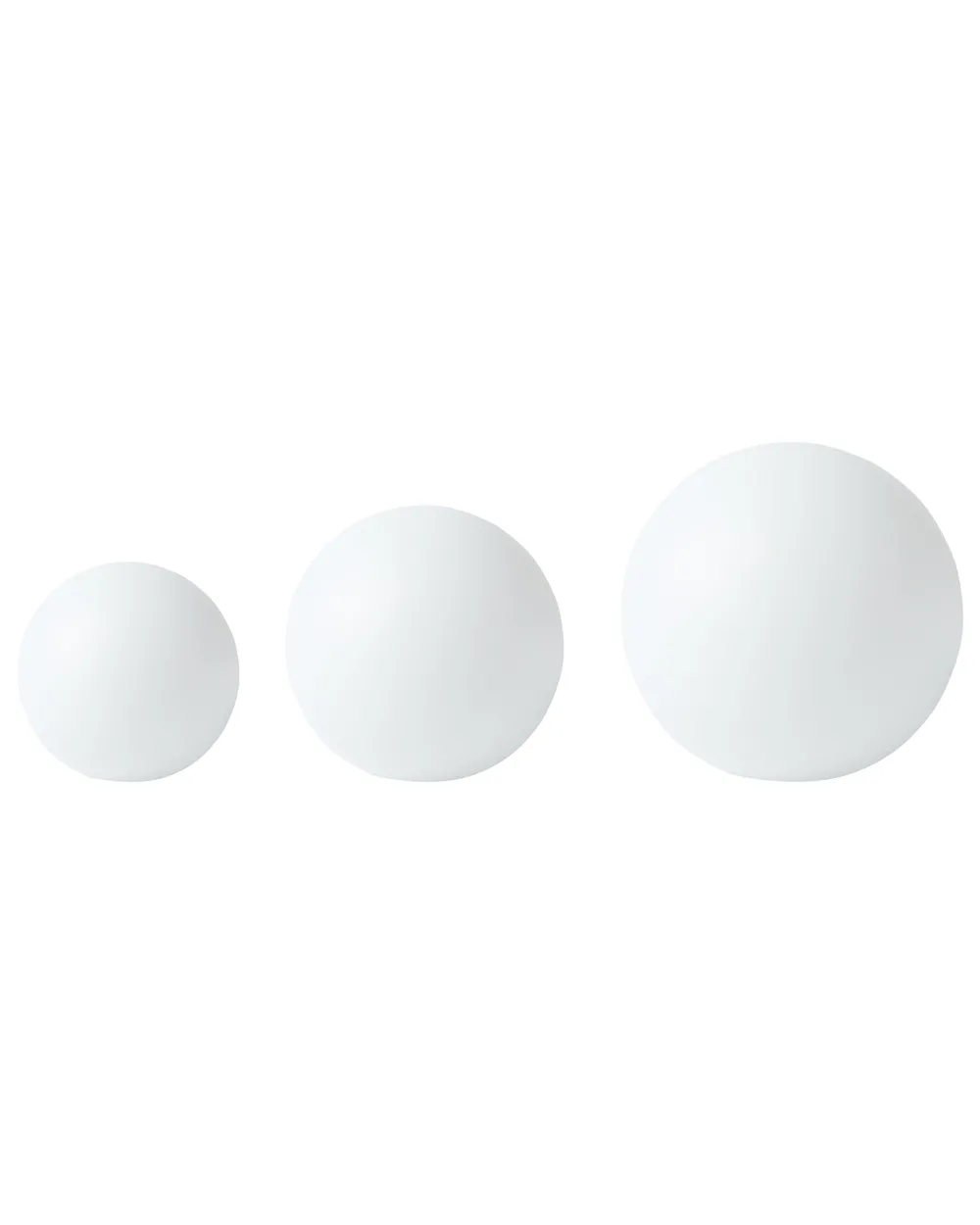 Set of 3 Solar Outdoor LED Ball Lamps LOBAINA with Remote White