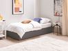Ottoman Bed without Headboard DINAN Fabric Dark Grey 90 x 200 cm (EU Single)
