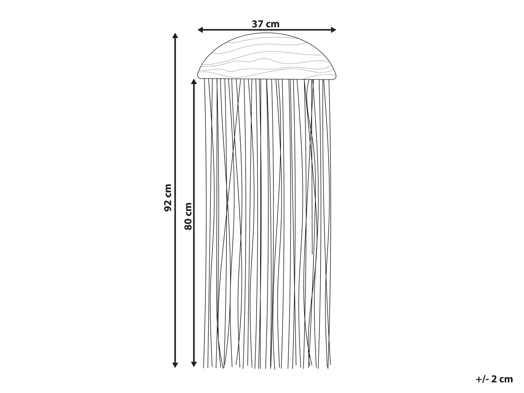 Väggdekoration ZIKIRIA Poppelträ 92 cm Mörkbrun_841441