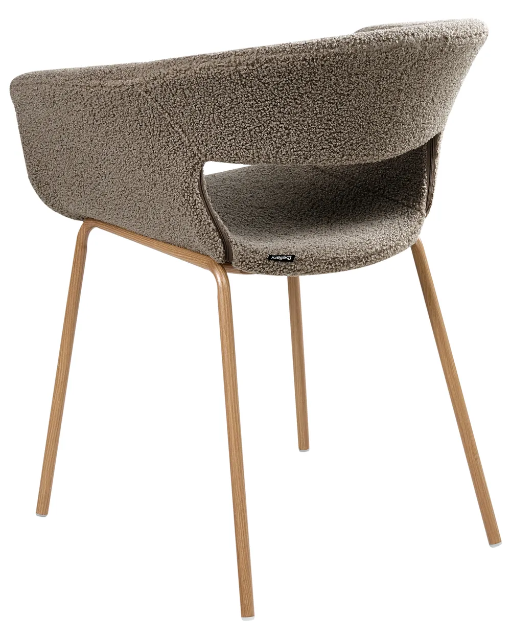 Set med 2 matstolar ELMA Bouclé Taupe_1029047