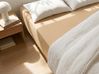 Fitted Sheet JANBU 160 x 200 cm Cotton Beige