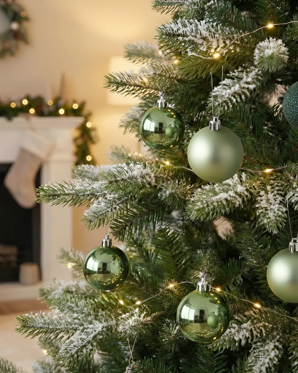 Set of 60 Baubles TYIN Green