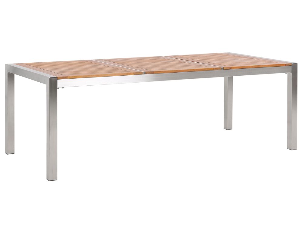 Puutarhapöytä GROSSETO 220 cm 100 cm Eukalyptuspuu Ruskea