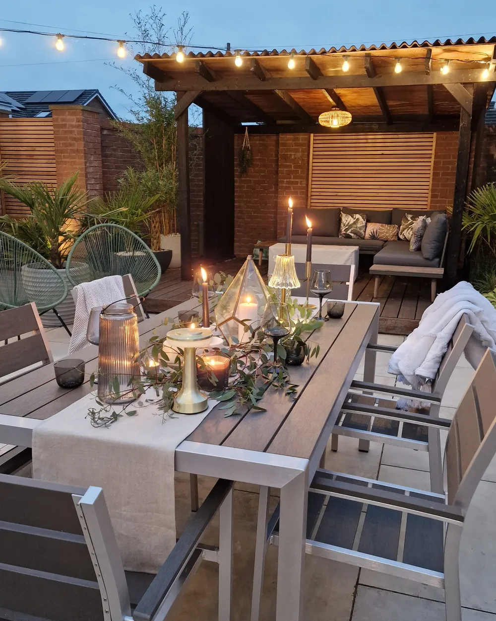 Garden Dining Set 6 Seater VERNIO Grey_878148