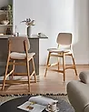 Baarituolisetti 2 kpl ELAINE Buklee Vaaleanruskea/beige
