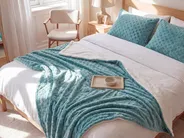Bedspread KANDILLI 150 x 200 cm Light Green_840275