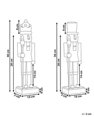 Set med 2 figuriner FLATEY 40 cm Nötknäckare Blå_1009155