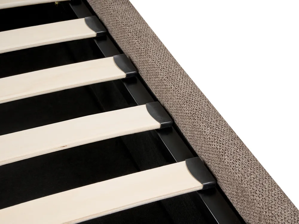 Ottoman Bed TARASCON Fabric Taupe 160 x 200 cm (EU King Size)_1021185