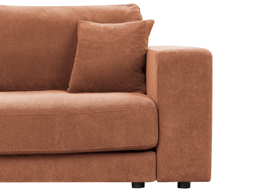 Corner Sofa 3 Seater LOFOTEN Fabric Light Red Right Hand_943476