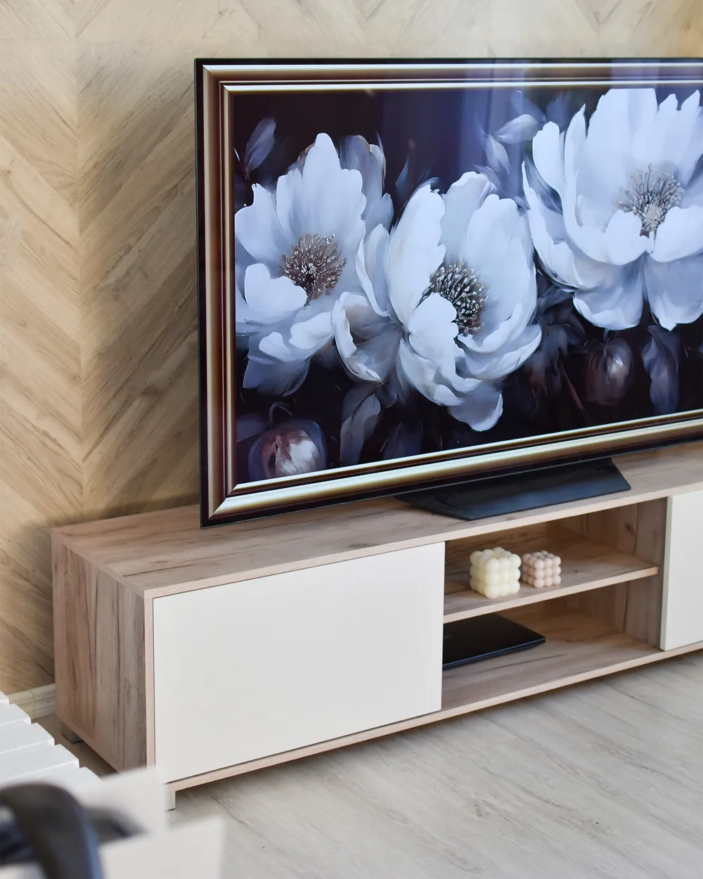 TV-bänk LINCOLN Brun/ Vit_943551