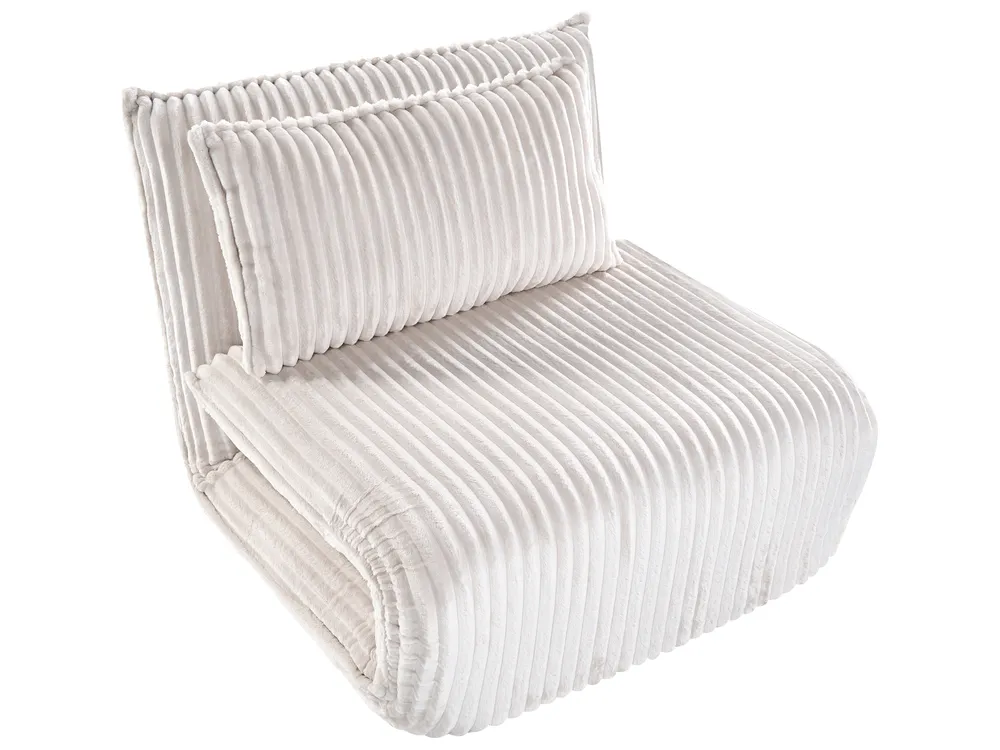 Single Sofa Bed LYSEKIL Corduroy Off-White_1043261