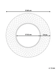 Seinäpeili COMBE 60 cm 60 cm Metalli Kulta_892160