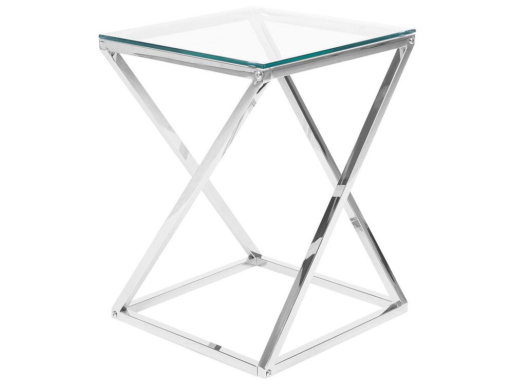Sidobord BEVERLY Glas Silver
