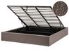 Ottoman Bed without Headboard DINAN Boucle Taupe 180 x 200 cm (EU Super King)