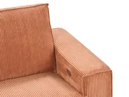 Elektrisk reclinersoffa 2-sits NUKARI Manchester Orange_918680