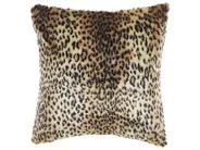 Set med 2 prydnadskuddar FOXTAIL 45 x 45 cm Fuskpäls Brun Djurtryck_822139