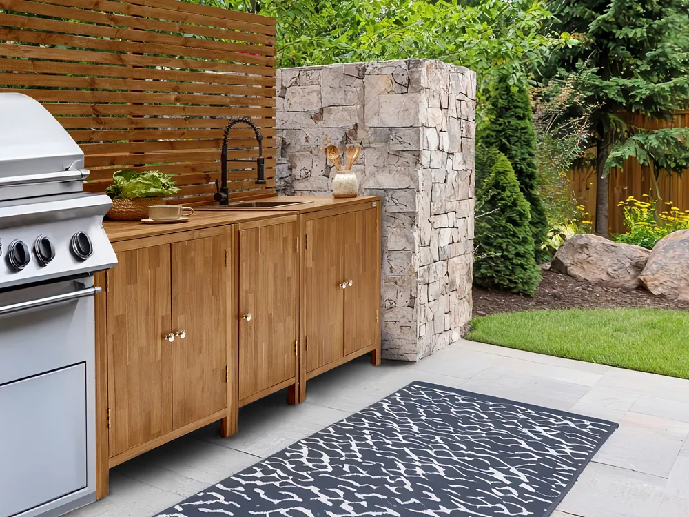 Outdoor Kitchen Cabinet VENOSA Brown Acacia Wood_984304
