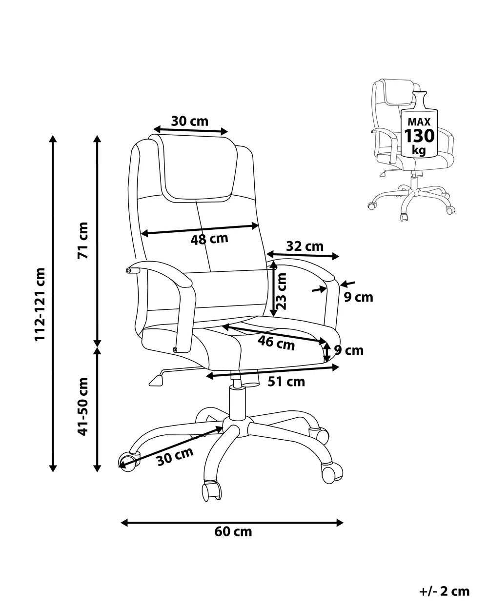 Executive Chair WINNER Faux Leather Black_774459