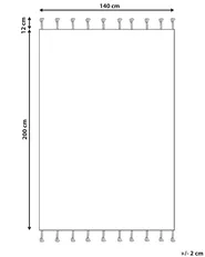 Matta CORUM Beige 140 x 200 cm Bomull_839422