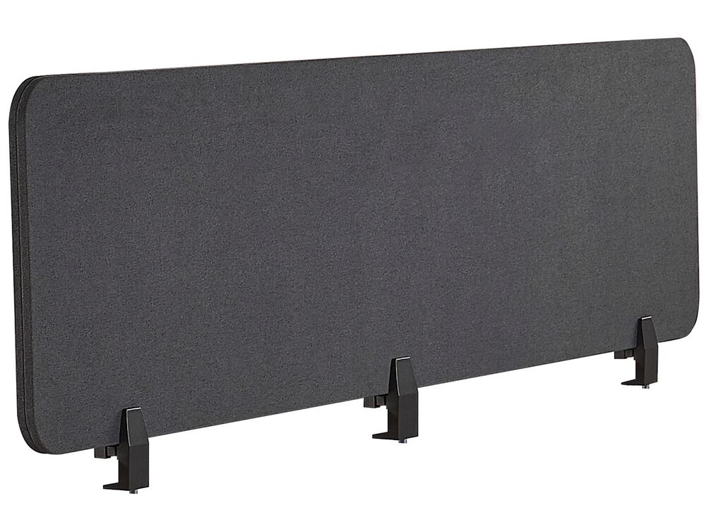 Desk Screen WALLY 180 x 40 cm Dark Grey
