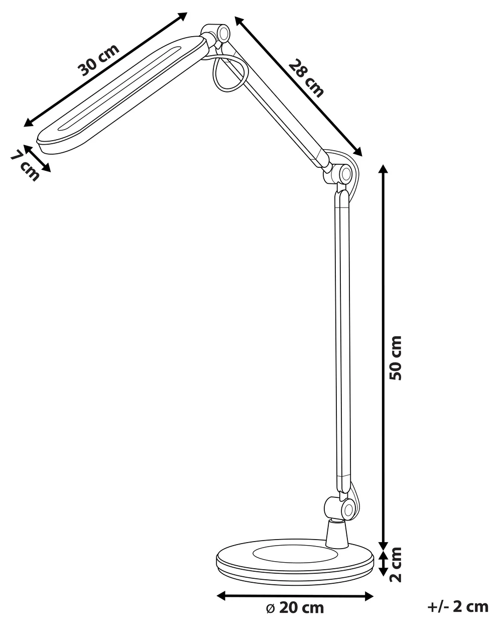 LED Desk Lamp GRUS with Dimmer Metal Silver_855128