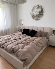 Duvet Cover Set SUMNER 150 x 200 cm Cotton Muslin Taupe_1071944