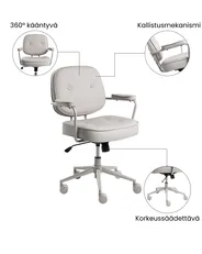 Työtuoli PARAMUS Keinonahka Harmaa_1072253