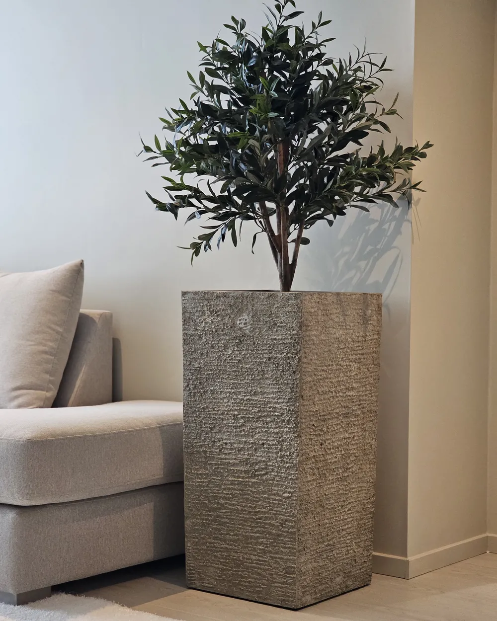Plant Pot TENNO 40 cm Beige_858019
