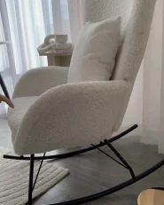 Rocking Chair ANASET Boucle Light Beige_971804
