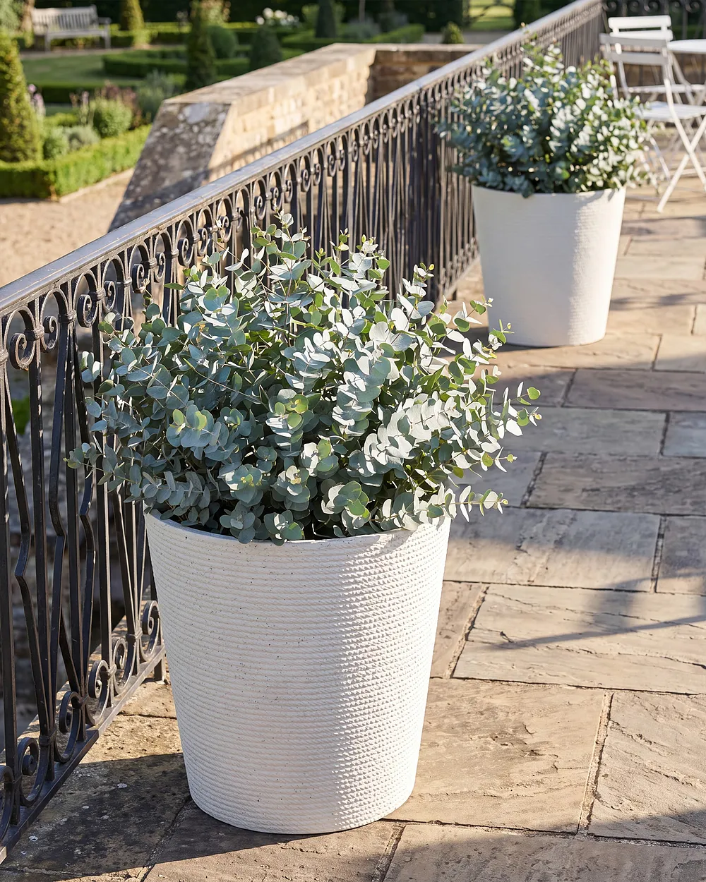 Set of 2 Plant Pots ARMERIA 50 cm White_1123882