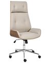 Office Chair PLIORA Faux Leather Taupe