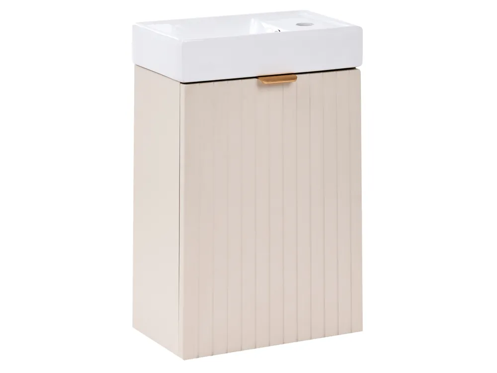 Seinäallaskaappi altaalla JUNDAIRA 40 cm Beige