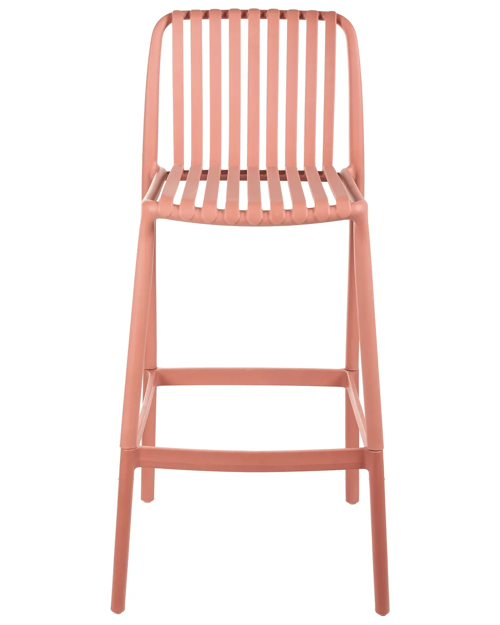 Set of 2 Bar Chairs ARICCIA 2 in 1 Synthetic Material Light Red_1001771