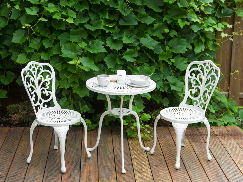 Bistro Set TRIORA/DASCIO Metal Off-White
