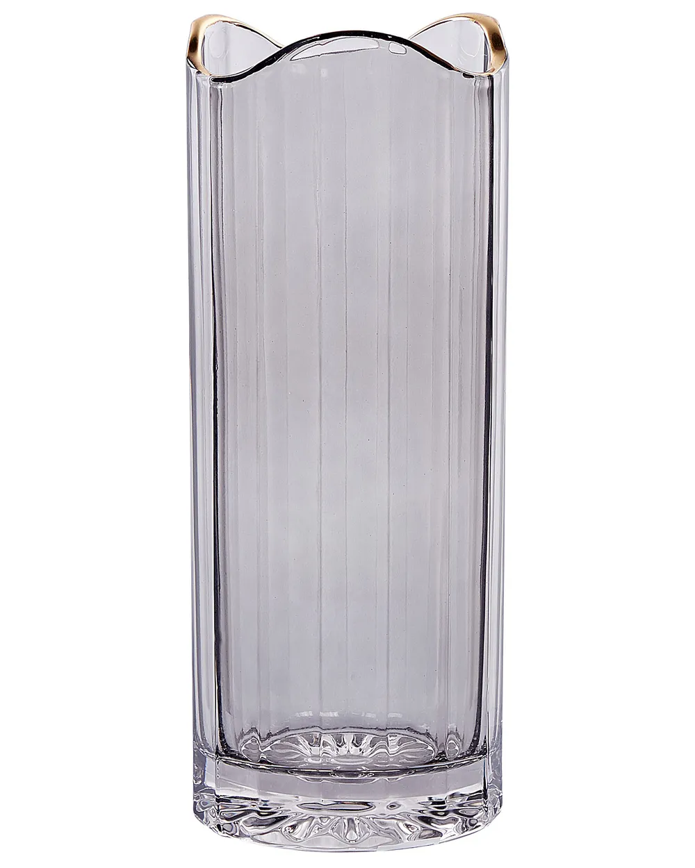 Flower Vase PERDIKI 30 cm Glass Grey