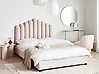 Waterbed Velvet VINCENNES 140 x 200 cm (EU Double) Pastel Pink